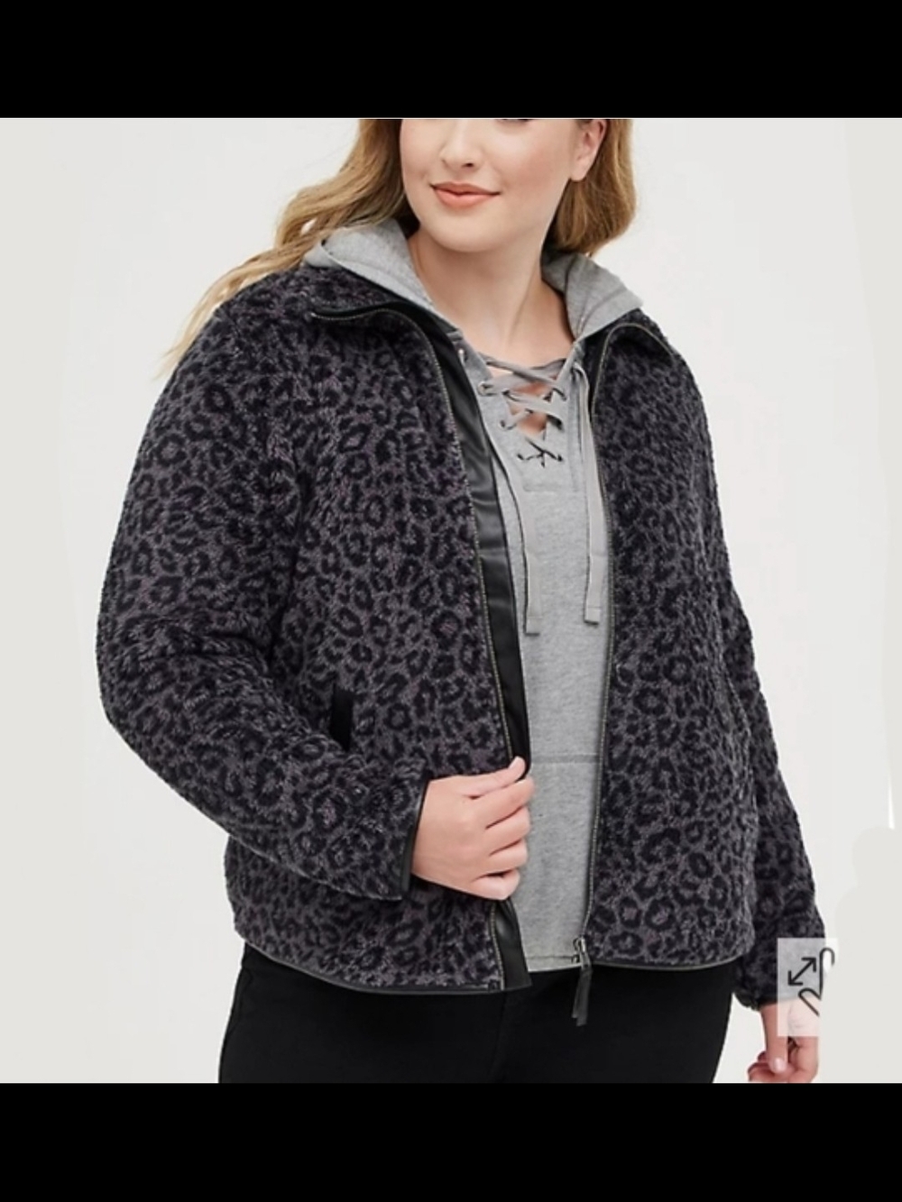 Torrid Leopard Zip Front Jacket